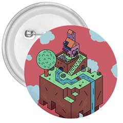 Minimal Digital Cityscape 3  Buttons by Salman4z