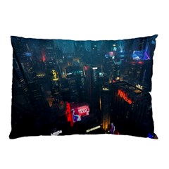 Cityscape Digital Art Pillow Case by Salman4z