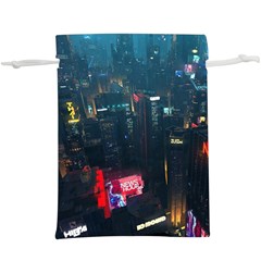 Cityscape Digital Art Lightweight Drawstring Pouch (xl) by Salman4z