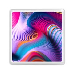Colorful 3d Waves Creative Wave Waves Wavy Background Texture Memory Card Reader (square) by Salman4z