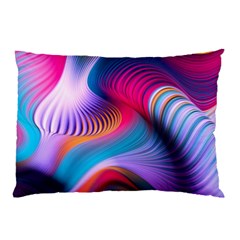 Colorful 3d Waves Creative Wave Waves Wavy Background Texture Pillow Case (two Sides) by Salman4z