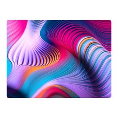 Colorful 3d Waves Creative Wave Waves Wavy Background Texture Two Sides Premium Plush Fleece Blanket (mini) by Salman4z