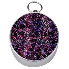 Fun Spooky Cute Ghosts Adoxali Halloween Silver Compasses by Salman4z