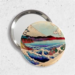 Wave Japanese Mount Fuji Woodblock Print Ocean 2 25  Handbag Mirrors by Salman4z