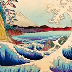 Wave Japanese Mount Fuji Woodblock Print Ocean Play Mat (Rectangle) Front