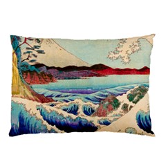 Wave Japanese Mount Fuji Woodblock Print Ocean Pillow Case (two Sides) by Salman4z