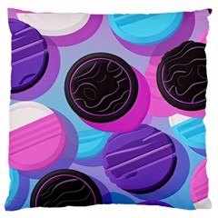 Cookies Chocolate Cookies Sweets Snacks Baked Goods Large Cushion Case (one Side) by Jancukart