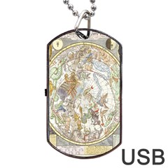 Vintage Astronomy  Dog Tag Usb Flash (one Side) by ConteMonfrey