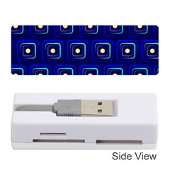 Blue Neon Squares - Modern Abstract Memory Card Reader (stick) by ConteMonfrey