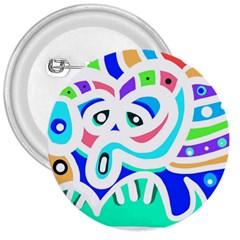 Crazy Pop Art - Doodle Animals   3  Buttons by ConteMonfrey