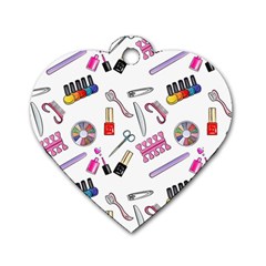 Manicure Nail Pedicure Dog Tag Heart (two Sides) by SychEva