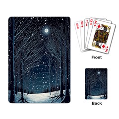 Snow Christmas Starry Night Playing Cards Single Design (rectangle) by Simbadda
