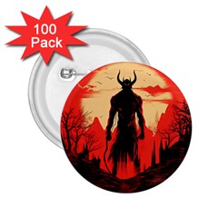 Demon Halloween 2 25  Buttons (100 Pack)  by Simbadda
