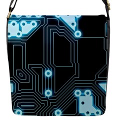 A Completely Seamless Background Design Circuitry Flap Closure Messenger Bag (s) by Amaryn4rt