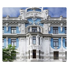 Squad Latvia Architecture Two Sides Premium Plush Fleece Blanket (small) by Celenk