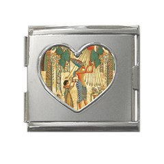 Egyptian Man Sun God Ra Amun Mega Link Heart Italian Charm (18mm) by Celenk