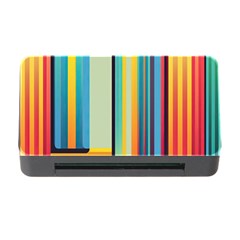 Colorful Rainbow Striped Pattern Stripes Background Memory Card Reader With Cf by Uceng
