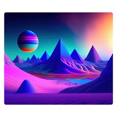 Fantasy Universe Art Wallpaper Artwork Premium Plush Fleece Blanket (small) by Uceng