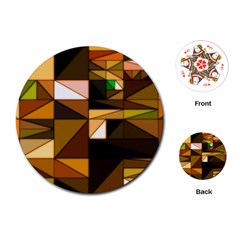 Abstract Experimental Geometric Shape Pattern Playing Cards Single Design (round) by Uceng