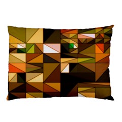 Abstract Experimental Geometric Shape Pattern Pillow Case (two Sides) by Uceng