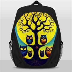 Owl Animal Cartoon Drawing Tree Nature Landscape Backpack Bag by Uceng
