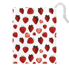 Strawberry Watercolor Drawstring Pouch (5xl) by SychEva