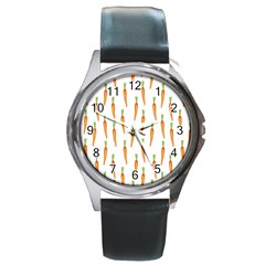 Carrot Round Metal Watch by SychEva