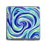 Pattern Design Swirl Watercolor Art Memory Card Reader (Square 5 Slot) Front