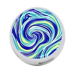 Pattern Design Swirl Watercolor Art 4-port Usb Hub (one Side) by Ravend
