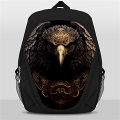 Eagle Ornate Pattern Feather Texture Backpack Bag by Ravend