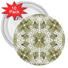 Background Pattern Texture Design Wallpaper 3  Buttons (10 Pack)  by Ravend