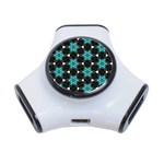 Pattern Design Scrapbooking Colorful Stars 3-Port USB Hub Front
