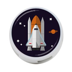 Rocket Space Universe Spaceship 4-port Usb Hub (one Side) by Salman4z