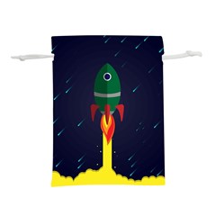 Rocket Halftone Astrology Astronaut Lightweight Drawstring Pouch (m) by Salman4z