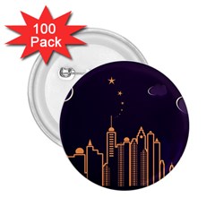 Skyscraper Town Urban Towers 2 25  Buttons (100 Pack)  by Salman4z