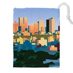 City Buildings Urban Dawn Drawstring Pouch (5XL) Front