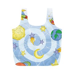 Science Fiction Outer Space Full Print Recycle Bag (m) by Salman4z