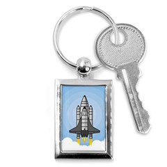 Rocket Shuttle Spaceship Science Key Chain (rectangle) by Salman4z