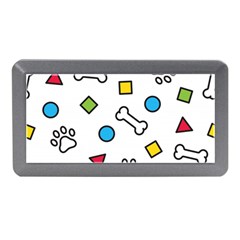 Dog Paw Seamless Pattern Footprint Bone Memory Card Reader (mini) by Salman4z