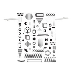 Pattern Hipster Abstract Form Geometric Line Variety Shapes Polkadots Fashion Style Seamless Lightweight Drawstring Pouch (m) by Salman4z