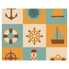 Nautical Elements Collection Premium Plush Fleece Blanket (medium) by Salman4z
