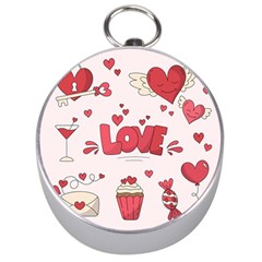 Hand Drawn Valentines Day Element Collection Silver Compasses by Salman4z