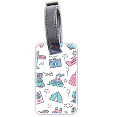 Transportation Seamless Pattern Luggage Tag (two Sides) by Salman4z