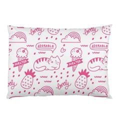 Cute-girly-seamless-pattern Pillow Case by Salman4z