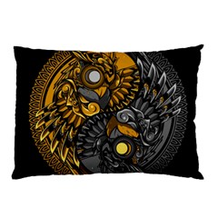 Yin-yang-owl-doodle-ornament-illustration Pillow Case by Salman4z