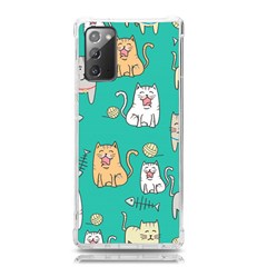 Seamless-pattern-cute-cat-cartoon-with-hand-drawn-style Samsung Galaxy Note 20 Tpu Uv Case by Salman4z