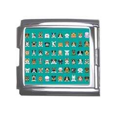 Different-type-vector-cartoon-dog-faces Mega Link Italian Charm (18mm) by Salman4z