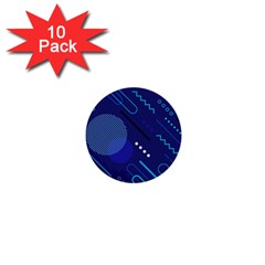 Classic-blue-background-abstract-style 1  Mini Buttons (10 Pack)  by Salman4z