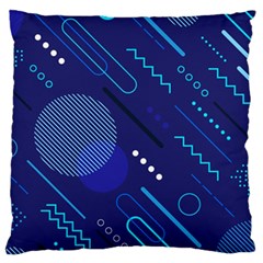 Classic-blue-background-abstract-style Standard Premium Plush Fleece Cushion Case (two Sides) by Salman4z
