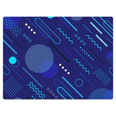Classic-blue-background-abstract-style Two Sides Premium Plush Fleece Blanket (extra Small) by Salman4z